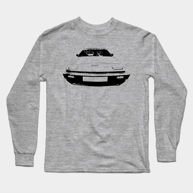 Triumph TR7 British classic car monoblock black Long Sleeve T-Shirt by soitwouldseem